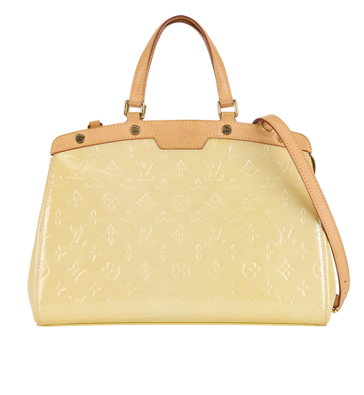 Brea MM, £590, Handbags, Yellow, Patent Leather, Front view